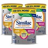 Similac Pro-Sensitive Infant Formula , Non-GMO, with Iron, 2’-FL HMO, for Immune Support, Milk-Based Powder, 2.18 Lb, Pack of